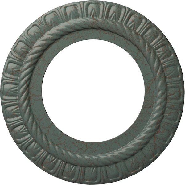 Ekena Millwork Claremont Ceiling Medallion (Canopies up to 7"), 10 5/8"OD x 5 3/4"ID x 1/2"P, Cloud Burst Crackle CM10CLCBC - main
